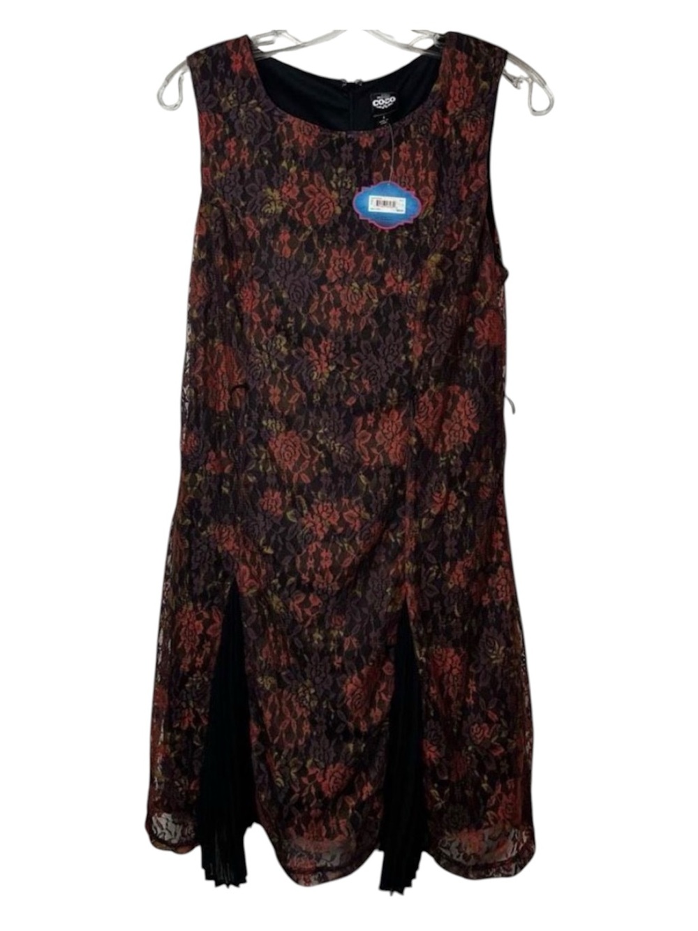 Disney Coco Floral Lace Overlay Sleeveless Dress Sz L